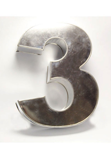 Large Number Three Cake Tin